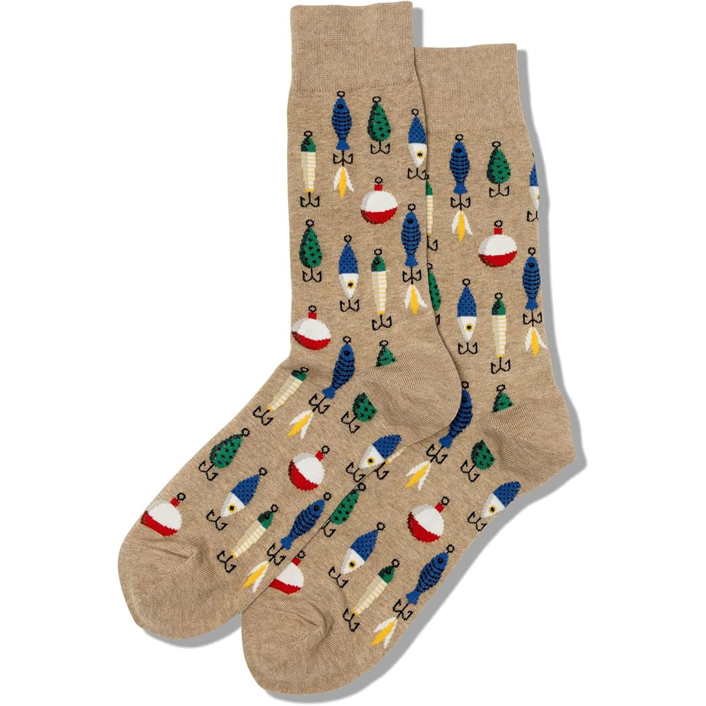 HOTSOX Men's Fishing Lures Crew Socks - Hemp