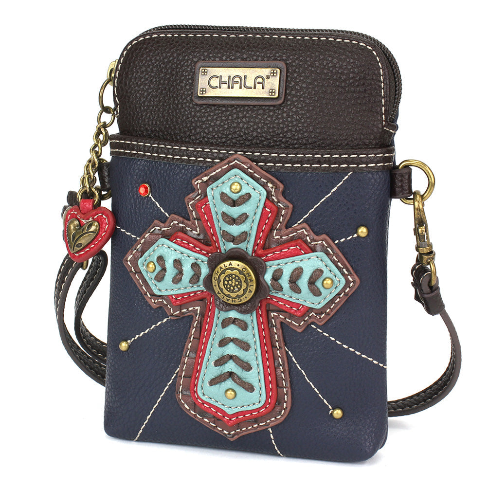 Chala Cell Phone Crossbody - Chevron Cross