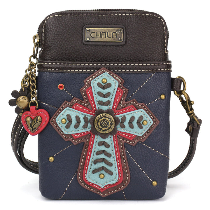 Chala Cell Phone Crossbody - Chevron Cross