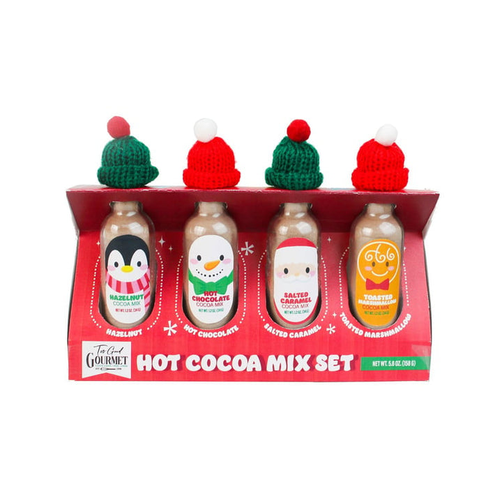 Too Good Gourmet 4 part Jar Set with Hats Chocolate Cocoa Mix