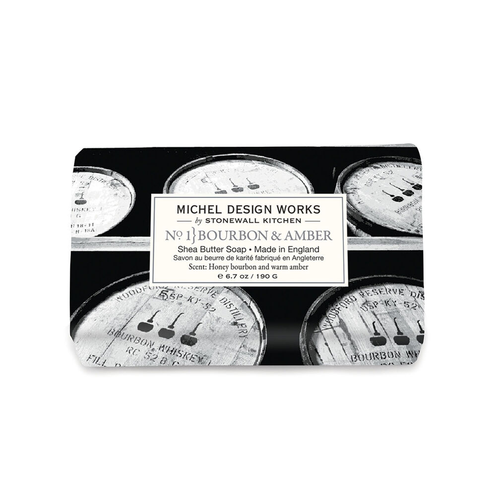 Michel Design Works Medium Bath Soap Bar - Bourbon & Amber