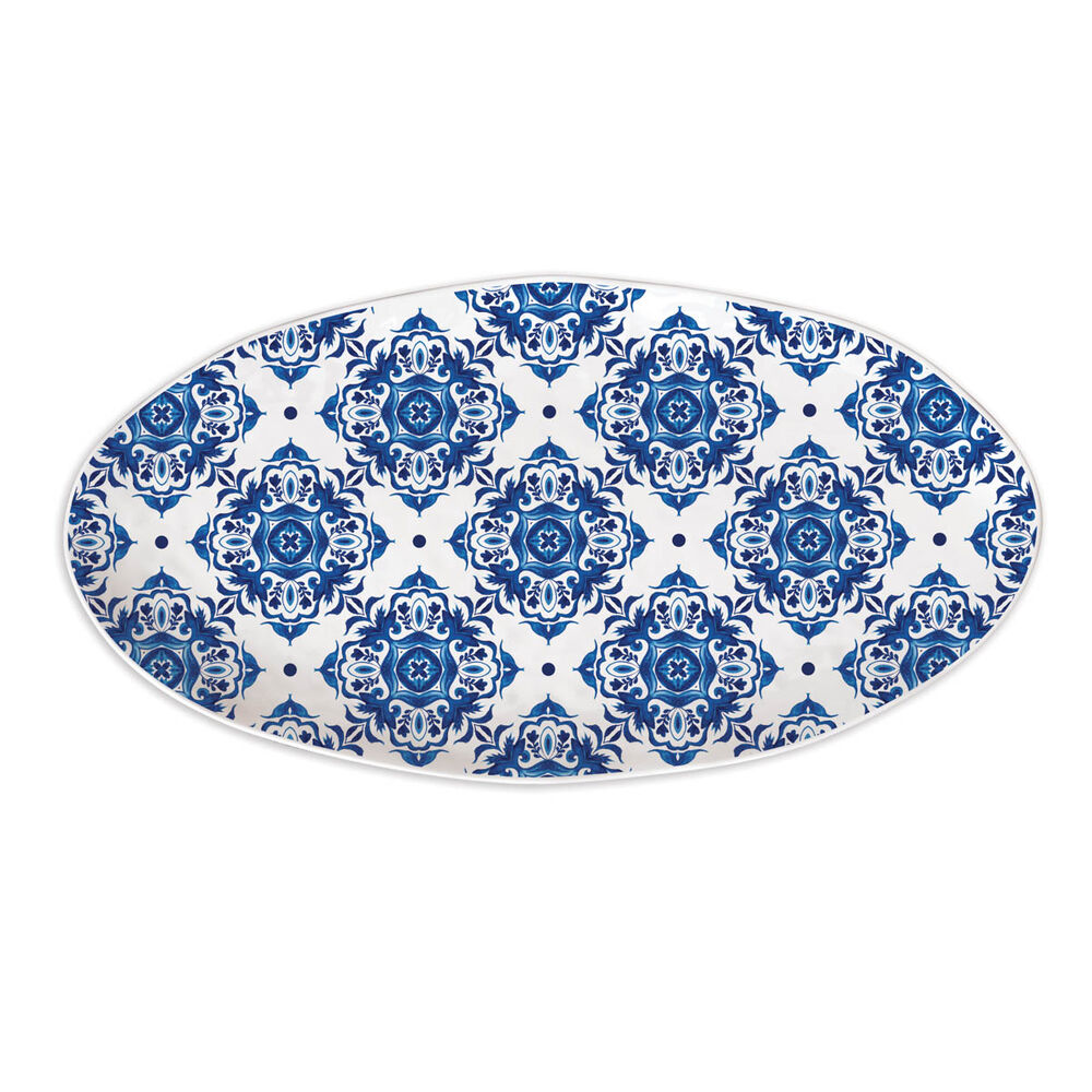 Michel Design Works Indigo Seas Melamine Oval Platter