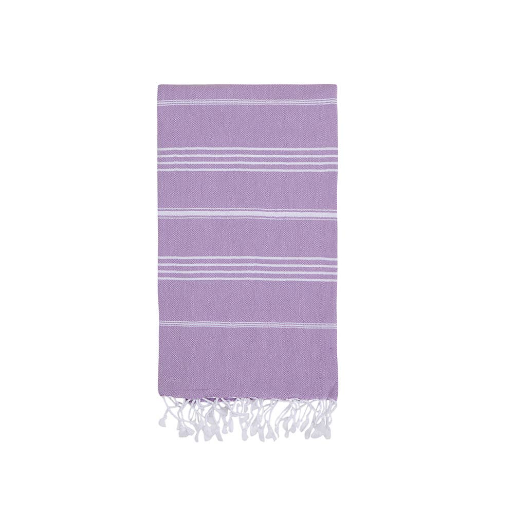 Kikoya Colorful Turkish Beach Towel Hamam Fouta Sarong Spa Pool Bath - Lillac