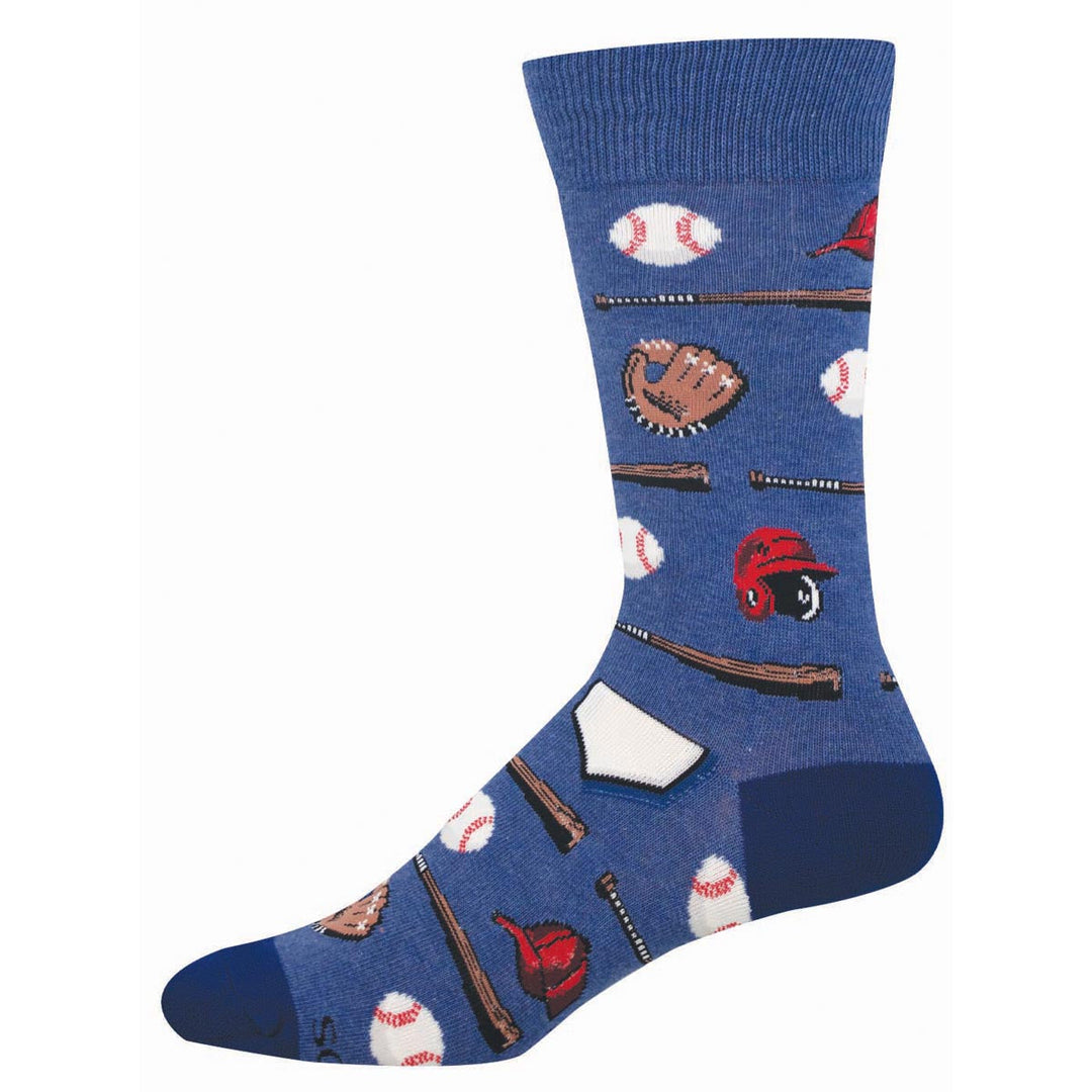 Socksmith Cotton Crew Socks - Playing Hardball (10-13)