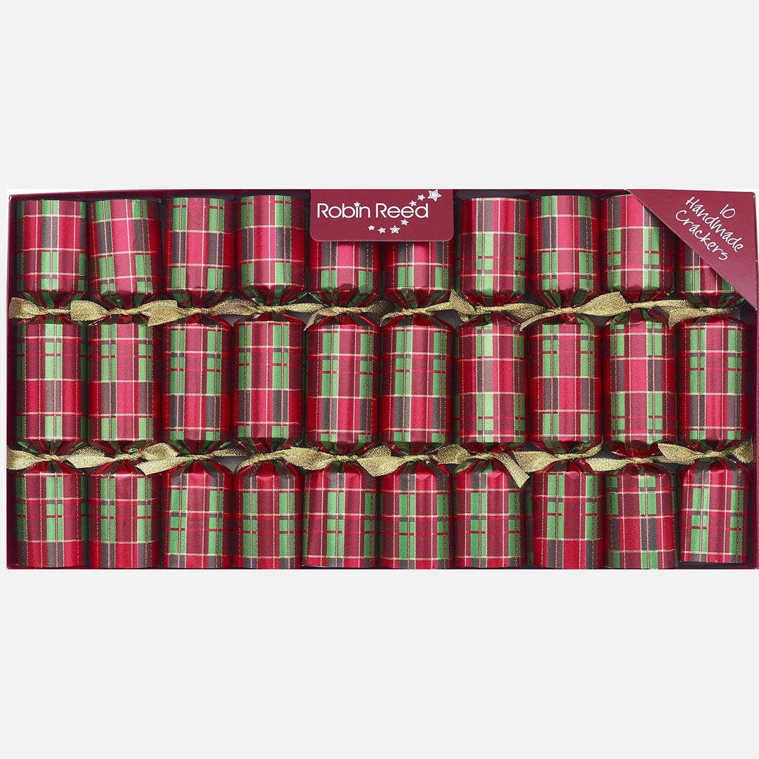 Robin Reed Handmade English Christmas Crackers - Tartan