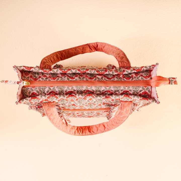 The Darling Effect The Everyday Quilted Tote Bag - Everbloom Dusty Rose