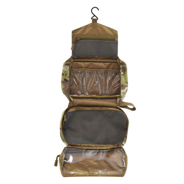 Mint Concho Hanging Toiletry Bag - Black