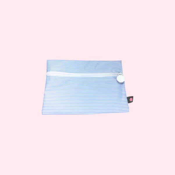 Mint Cosmo Bag - Baby Blue Preppy Stripe