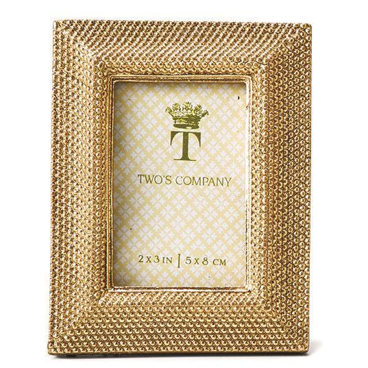 Two's Company Tuileries Golden Dots Photo Frame - 2" x 3" Rectangle