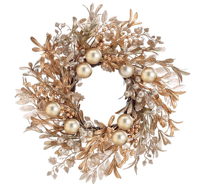 Burton & Burton Christmas Wreath with Ornaments