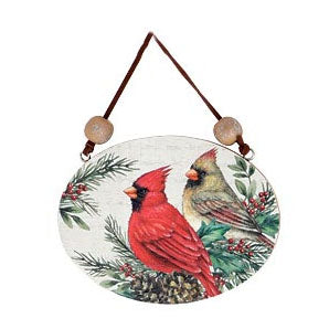 Burton & Burton Ornament - Wooden Cardinal Style 2