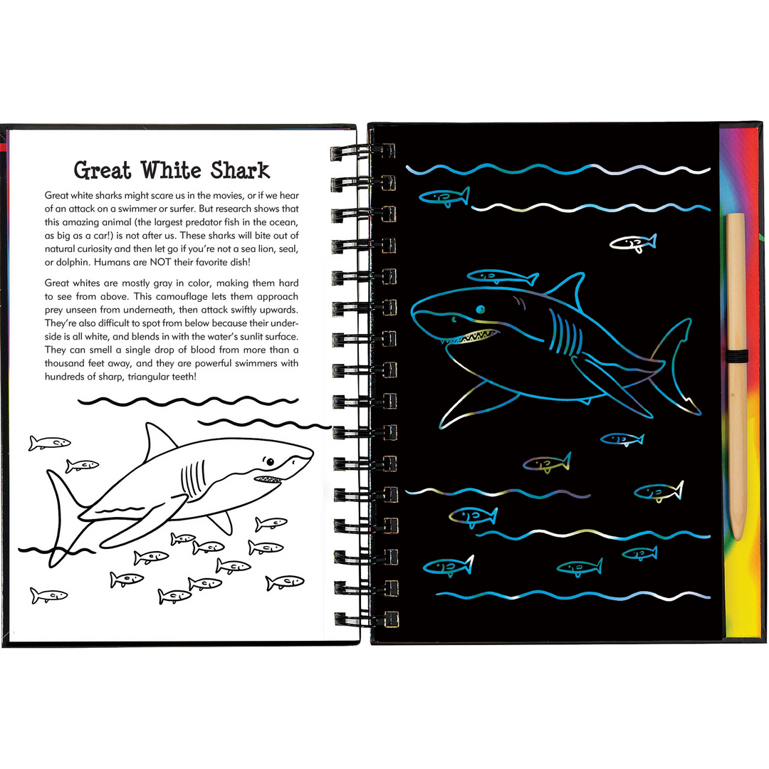 Peter Pauper Press Scratch and Sketch - Sharks