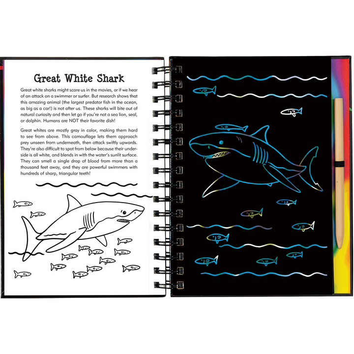 Peter Pauper Press Scratch and Sketch - Sharks