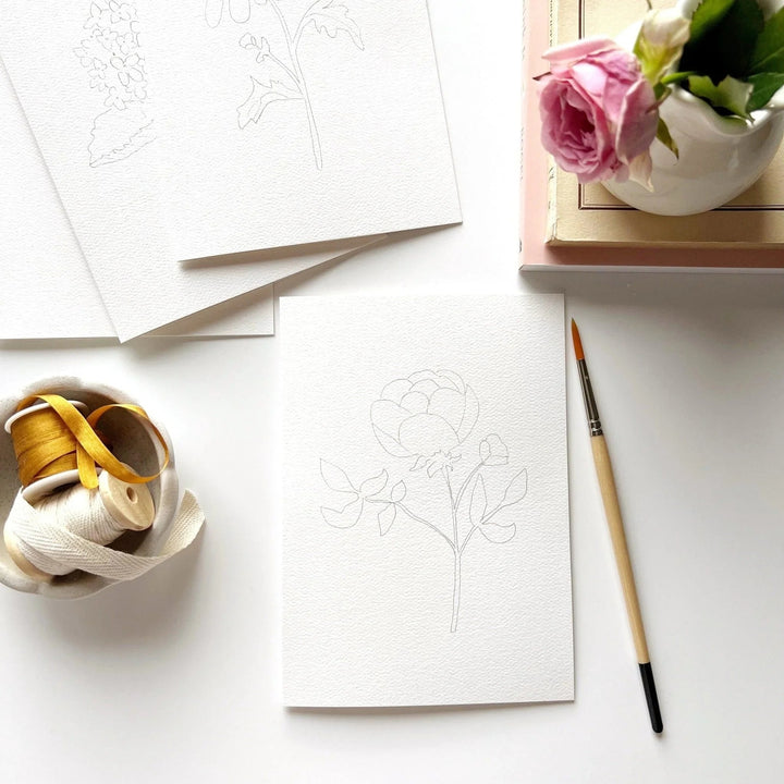 Emily Lex Watercolor Notecard Set - Garden Flowers
