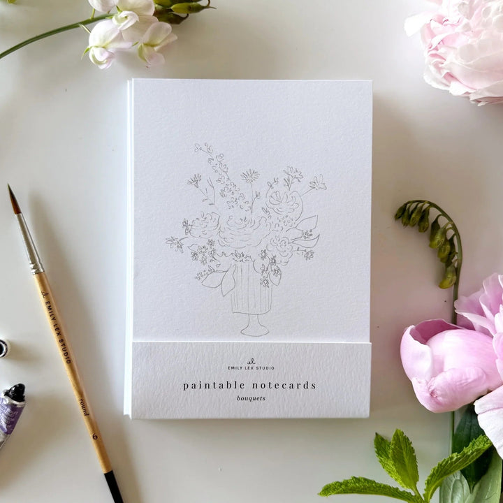 Emily Lex Watercolor Notecard Set - Bouquet
