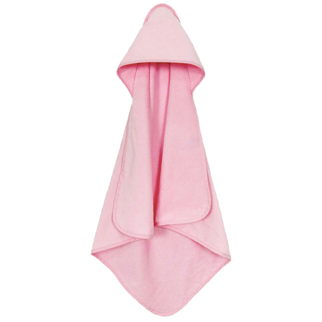 Turkish Cotton Velour Hooded Baby Towel - Pink