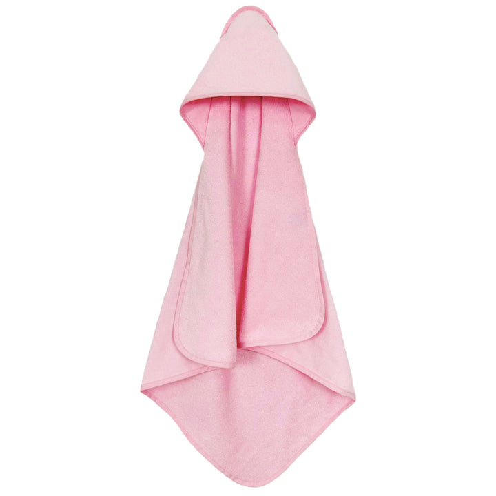 Turkish Cotton Velour Hooded Baby Towel - Pink