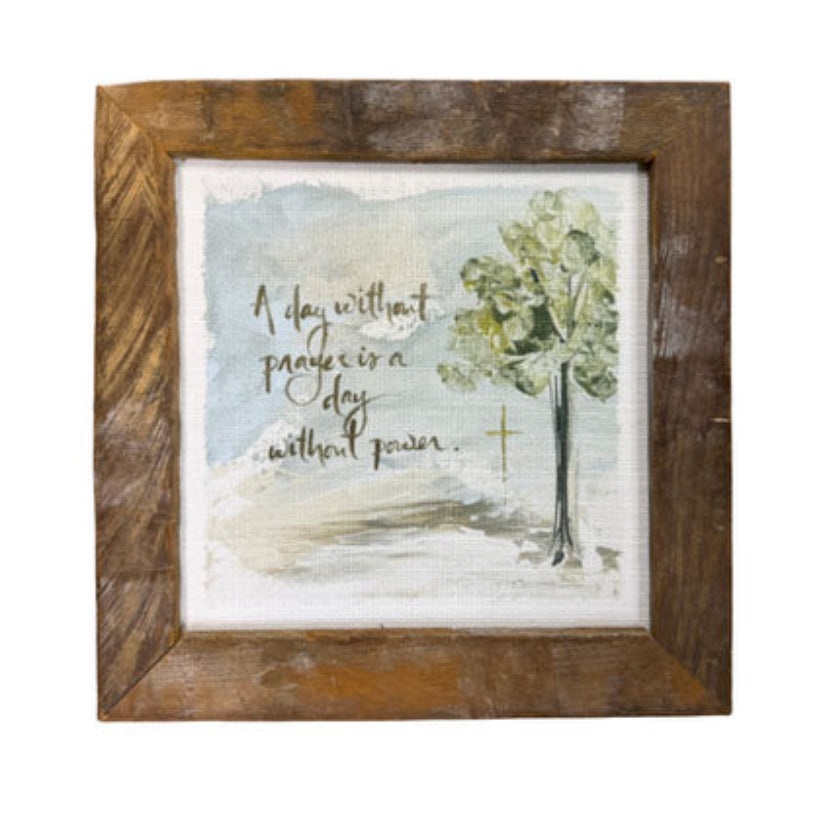 SCM A Day Without Prayer Framed Art - 12" x 12"