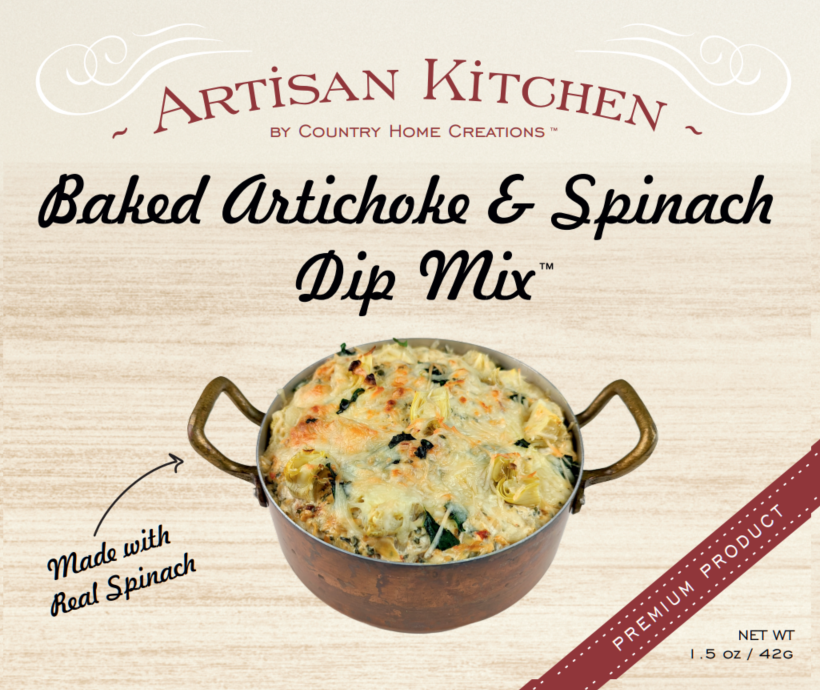 Country Home Creations Artisan Kitchen Baked Artichoke & Spinach Dip Mix