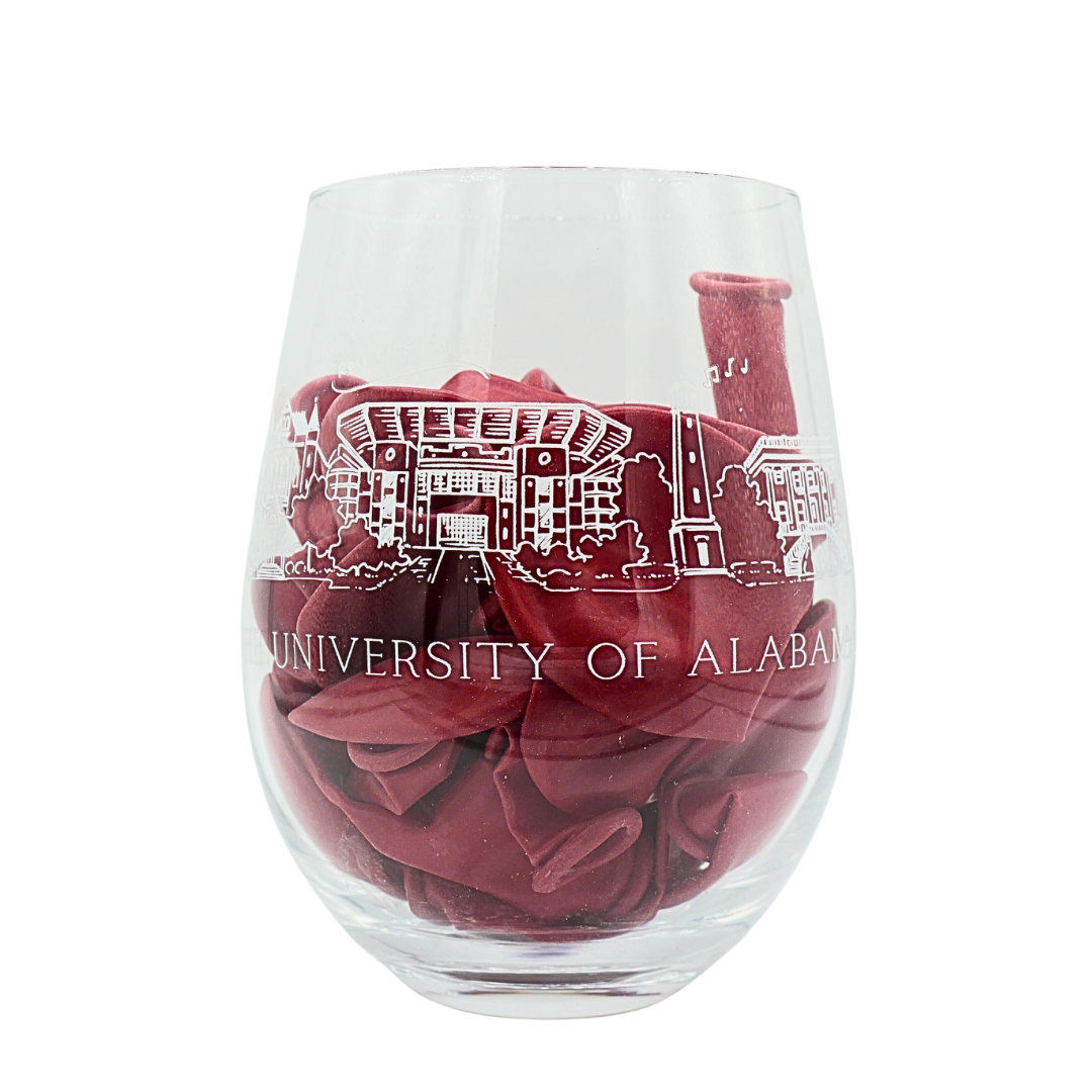 Valiant Gifts Alabama Skyline Wine Glass