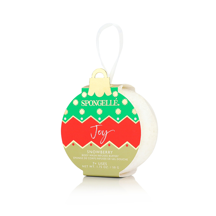 Spongellé® Joy - Snowberry | Holiday Ornament Bath Sponge - 7+ WASHES