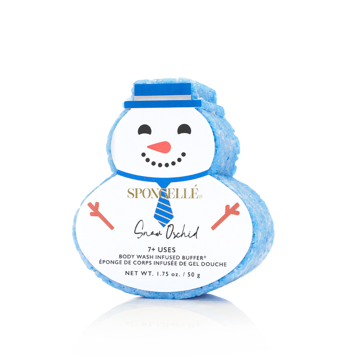 Spongellé® Snow Orchid | Holiday Snowman Bath Sponge - 7+ WASHES