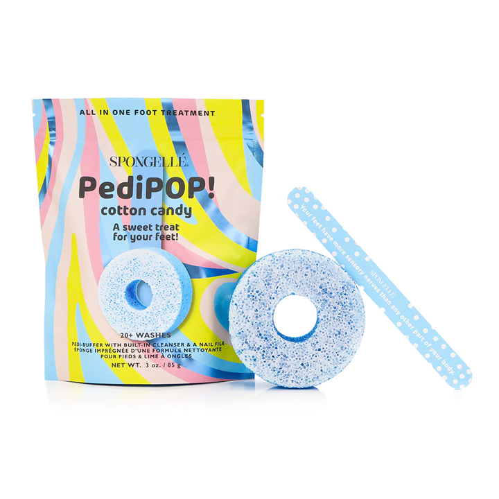 Spongellé® Cotton Candy | PediPOP! Pedi Buffer & Nail File - 30+ WASHES