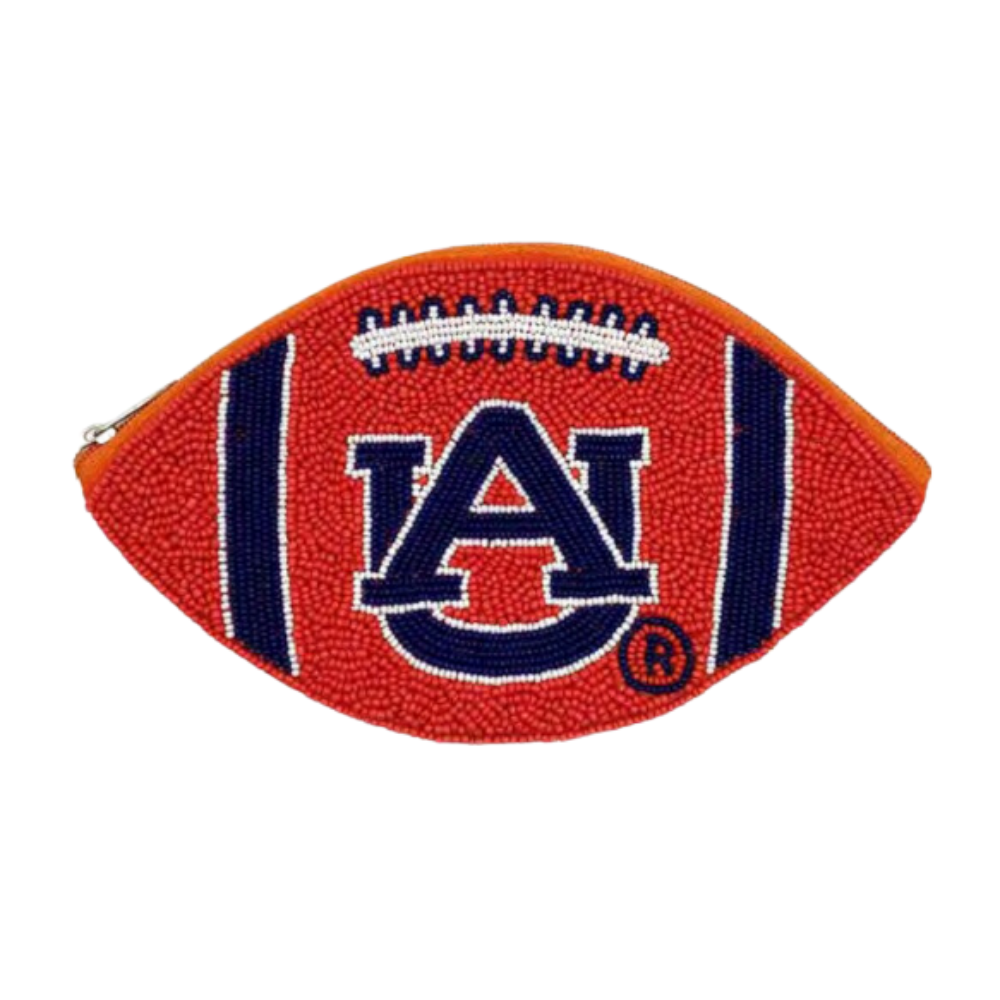 La Chic Beaded Zip Coin Bag - Auburn University