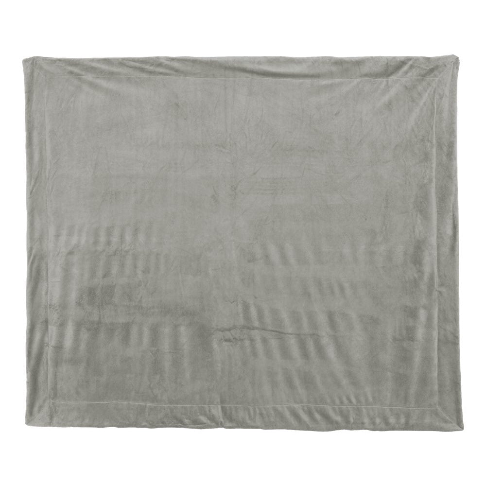Alpine Fleece Micro Mink Sherpa Blanket - Grey