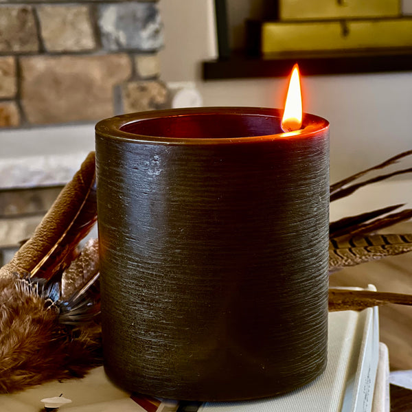 Spiral Light Candle Amber & Moss - Small