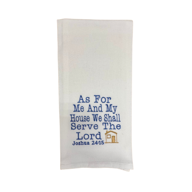 Hanging By A Thread White Towel - As For Me and My House
