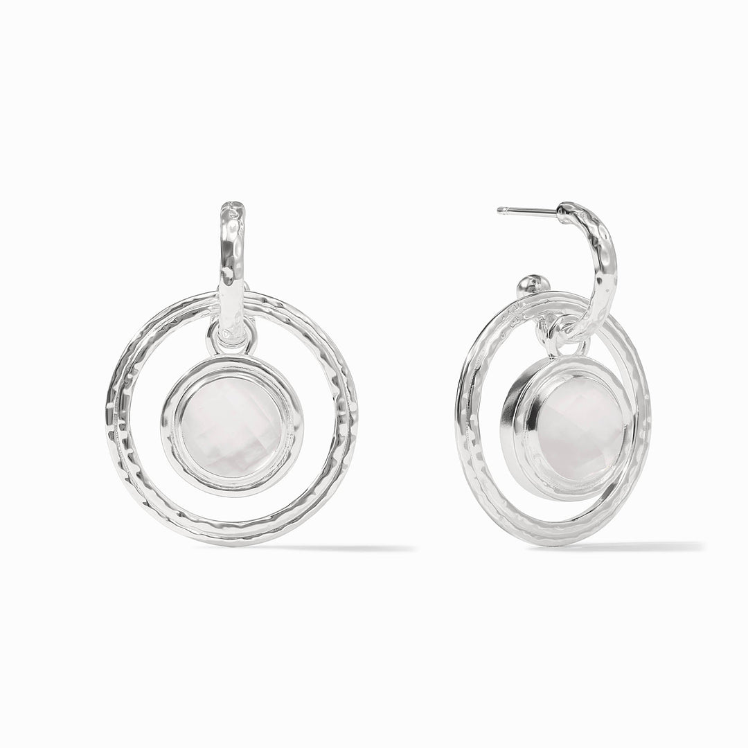 Julie Vos Astor 6-in-1 Charm Earrings - Iridescent Clear Crystal /OS