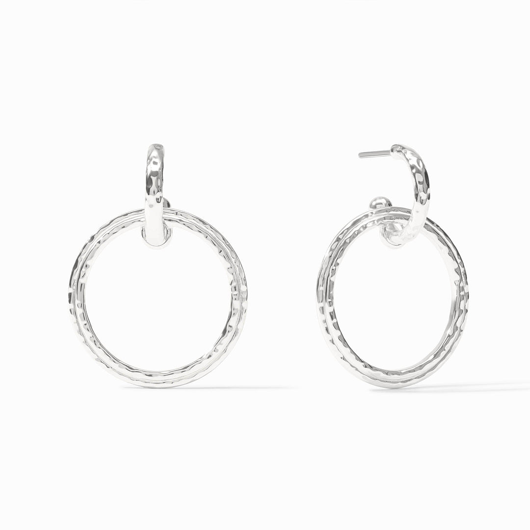 Julie Vos Astor 6-in-1 Charm Earrings - Iridescent Clear Crystal /OS