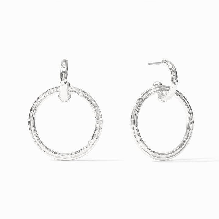 Julie Vos Astor 6-in-1 Charm Earrings - Iridescent Clear Crystal /OS