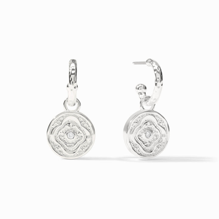 Julie Vos Astor 6-in-1 Charm Earrings - Iridescent Clear Crystal /OS