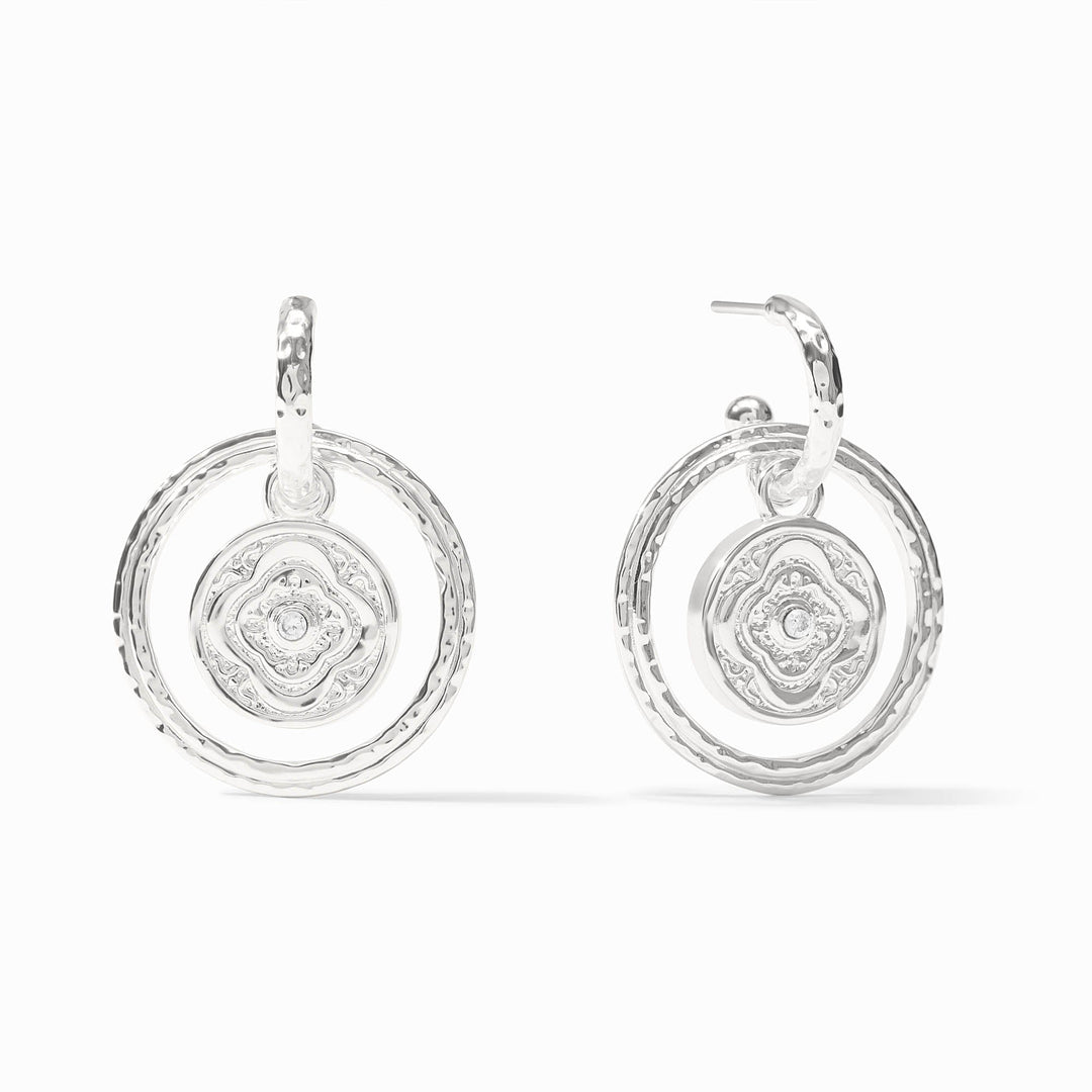 Julie Vos Astor 6-in-1 Charm Earrings - Iridescent Clear Crystal /OS