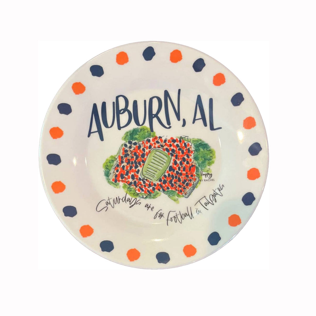 Happy By Rachel Melamine Plate - Auburn, AL