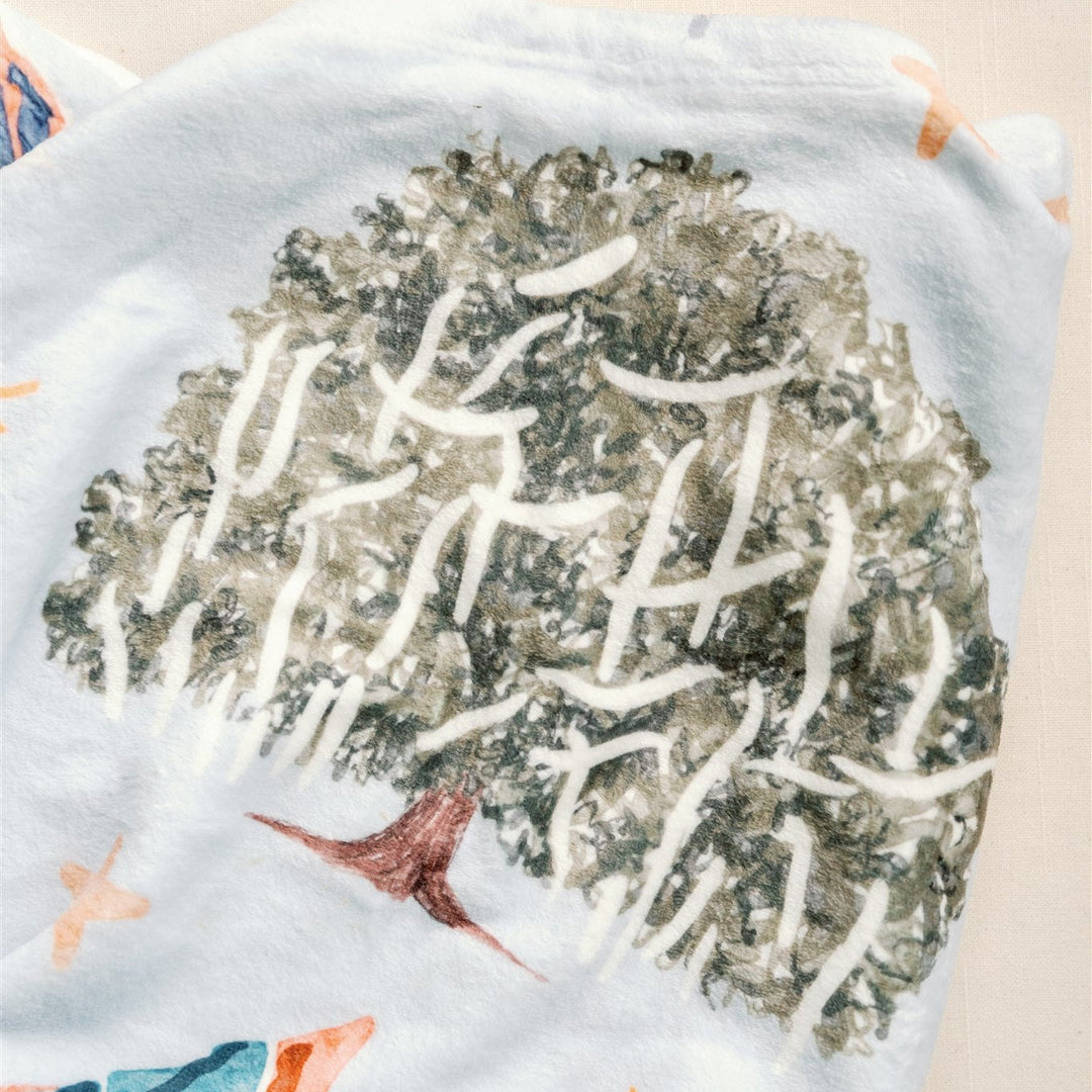 Gracefully Made Art Auburn University Flannel Fleece Blanket