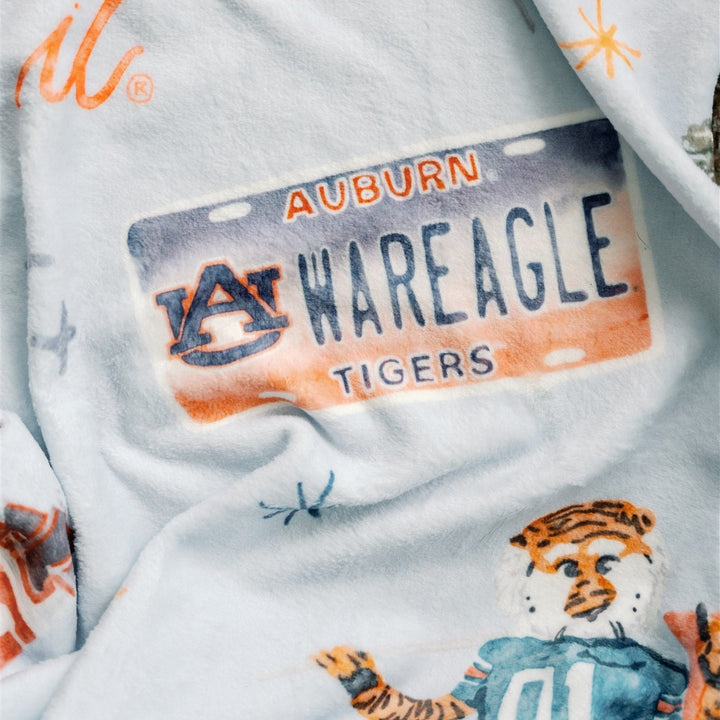 Gracefully Made Art Auburn University Flannel Fleece Blanket
