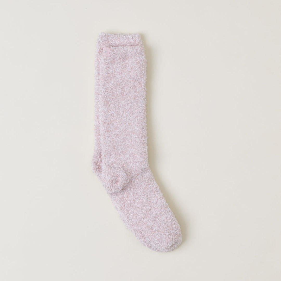 CozyChic® Heathered Socks - Heathered Dusty Rose / White (S-M)