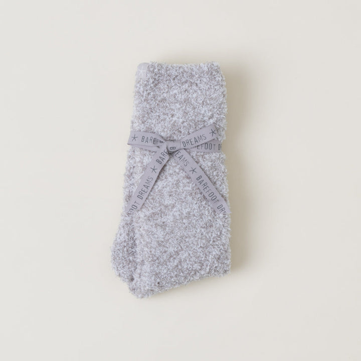 CozyChic® Heathered Socks - Oyster / White (S-M)