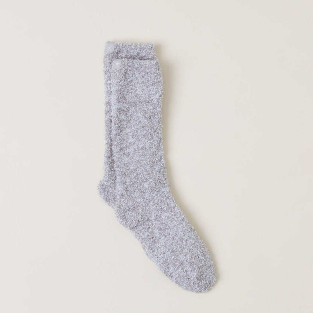 CozyChic® Heathered Socks - Oyster / White (S-M)