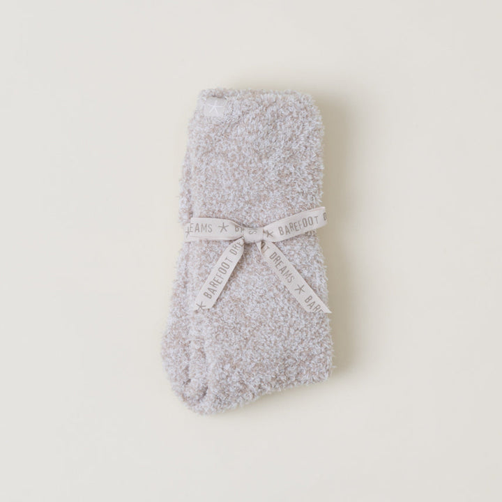 CozyChic® Heathered Socks - Stone / White (S-M)