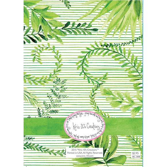 Kris-10's Creations Fern Green Stripe Birthday Card