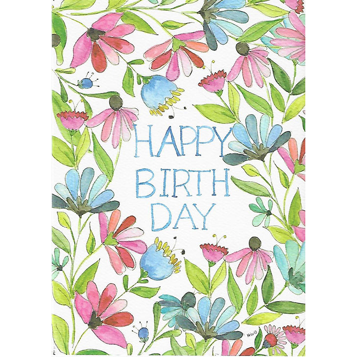 Kris-10's Creations Lucy Floral Birthday Cake Birthday Card