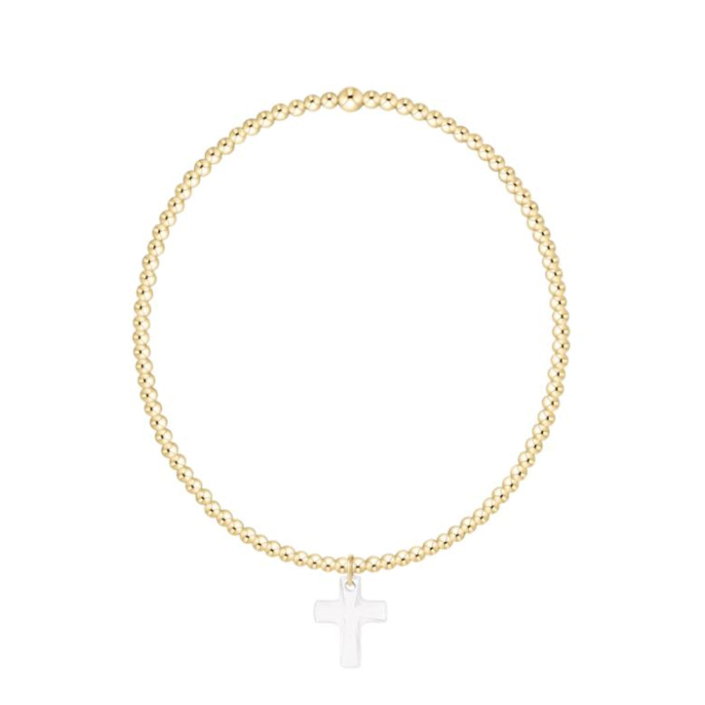 enewton Classic Gold 2mm Bracelet - Blessed Crystal Charm