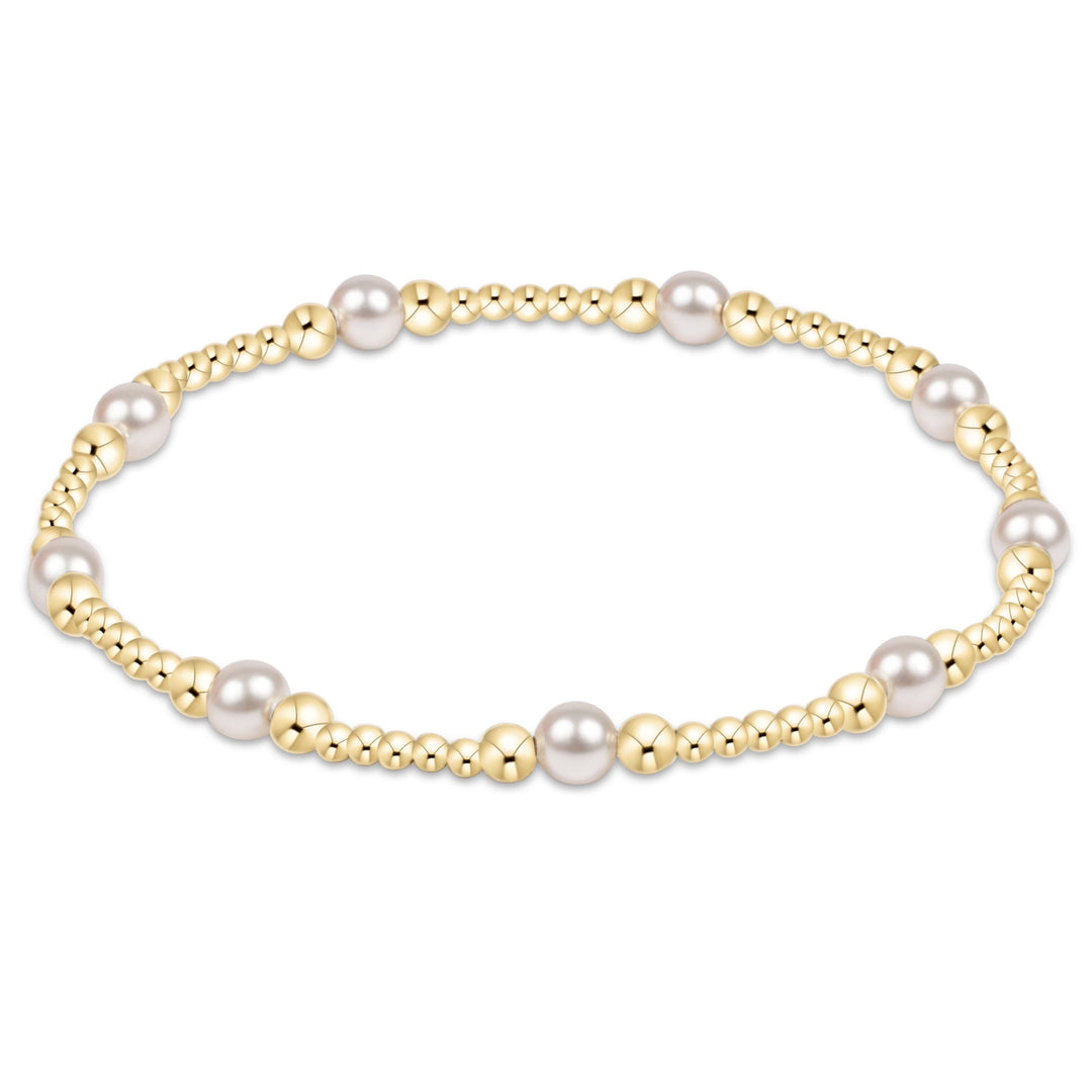 enewton Purpose Pearl 4mm Bead Bracelet - Gold