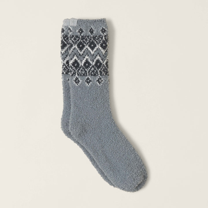 CozyChic® Fair Isle Socks - Moonbeam Multi