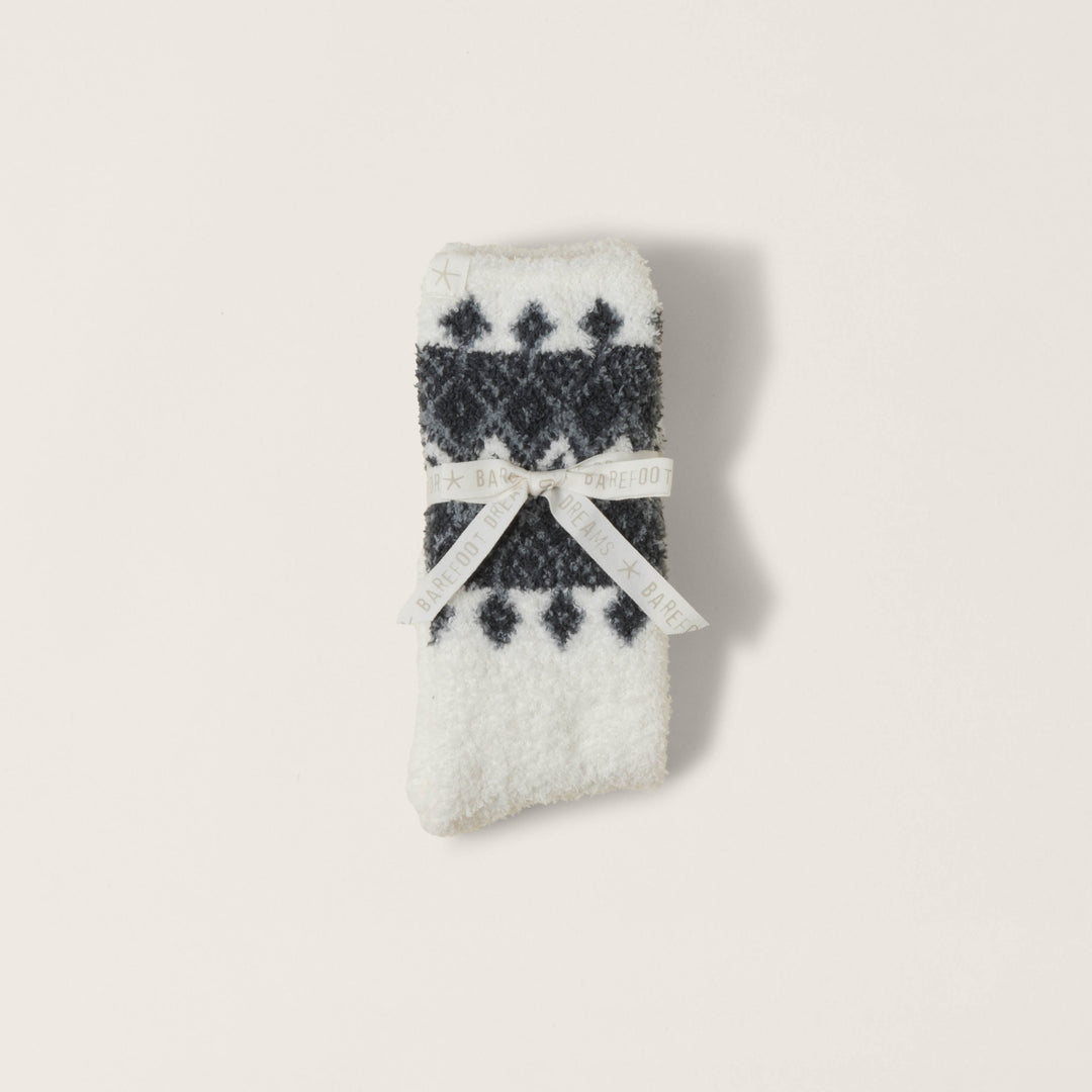 CozyChic® Fair Isle Socks - Pearl Multi