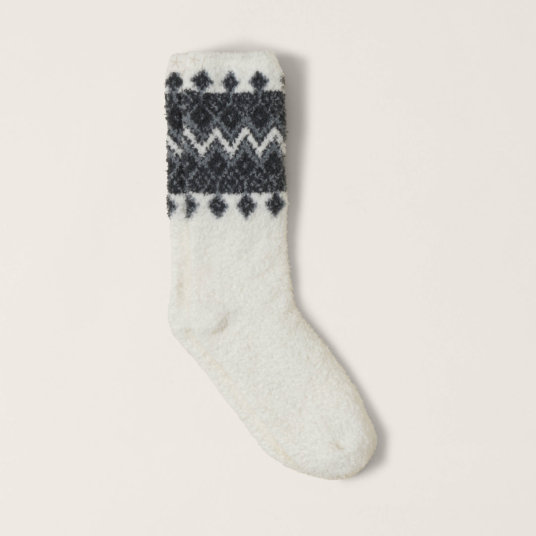 CozyChic® Fair Isle Socks - Pearl Multi